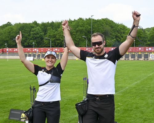 Foto: Eckhard Frerichs / Jubel bei Katharina Bauer und Florian Unruh über den Einzug in das Goldfinale.