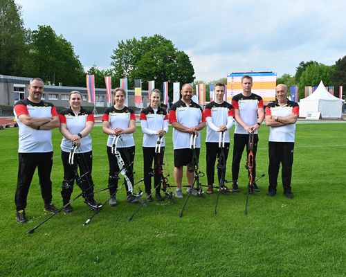 Foto: Eckhard Frerichs / Das deutsche Compoundteam will bei der Heim-EM in Essen vor allem im Mannschaftswettbewerb angreifen.