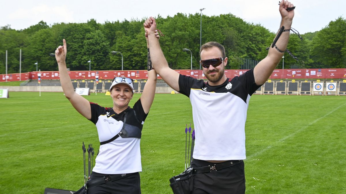 Foto: Eckhard Frerichs / Jubel bei Katharina Bauer und Florian Unruh über den Einzug in das Goldfinale.